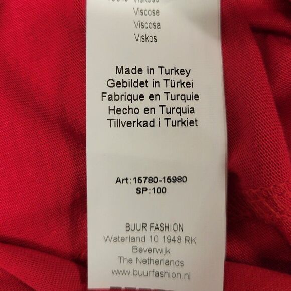 𝅺RED Long Sleeve Tunic Sequin Top Various Sizes XS  S  L  XL - Picture 6 of 6